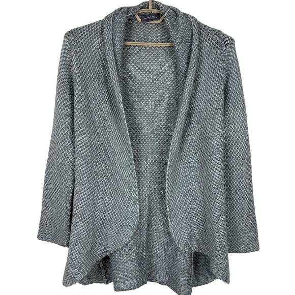 Wooden Ships (Anthropologie) Gray cardigan S/M mohair wool cozy minimalist comfy - Picture 1 of 7